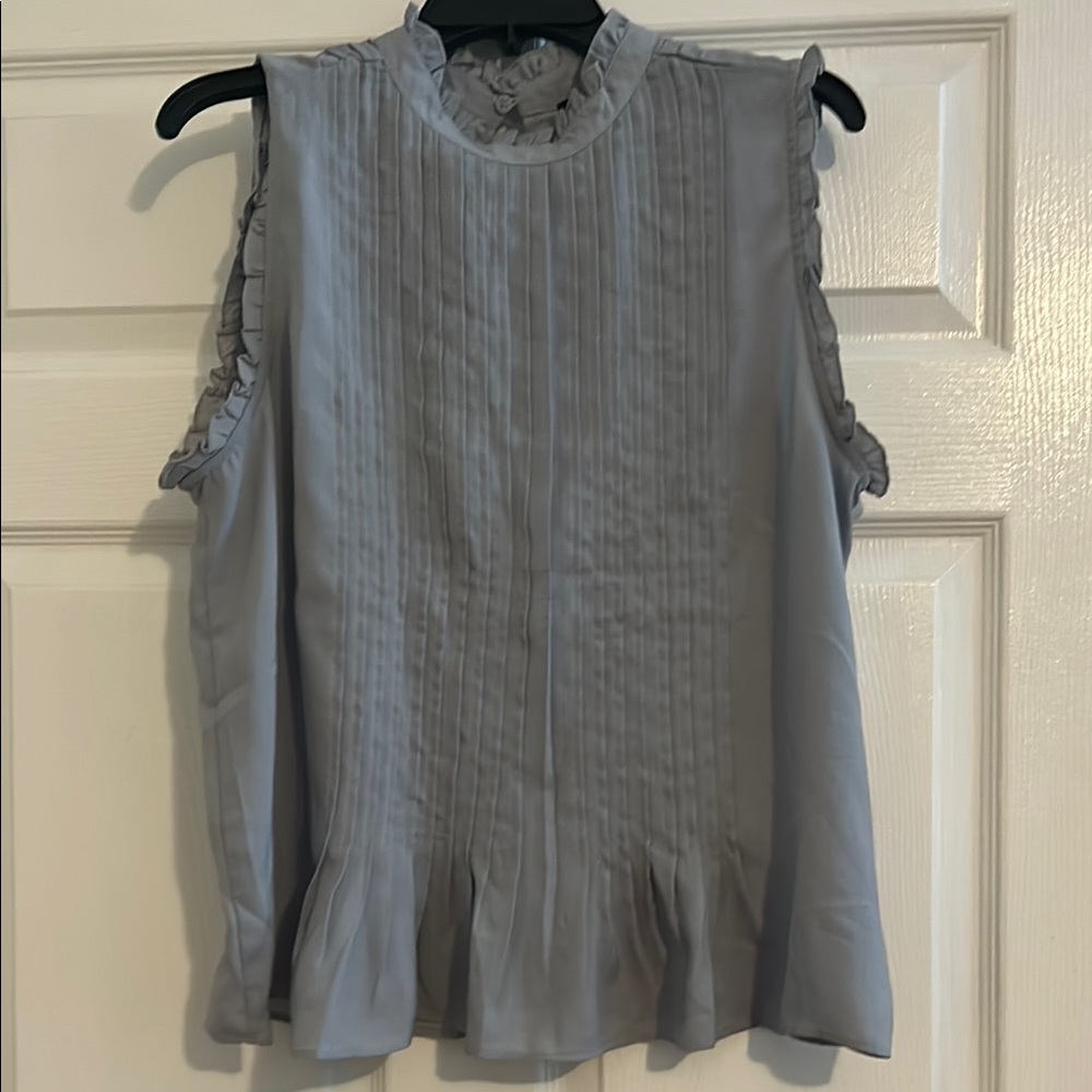 Elegant Gray Sleeveless Blouse/Shell